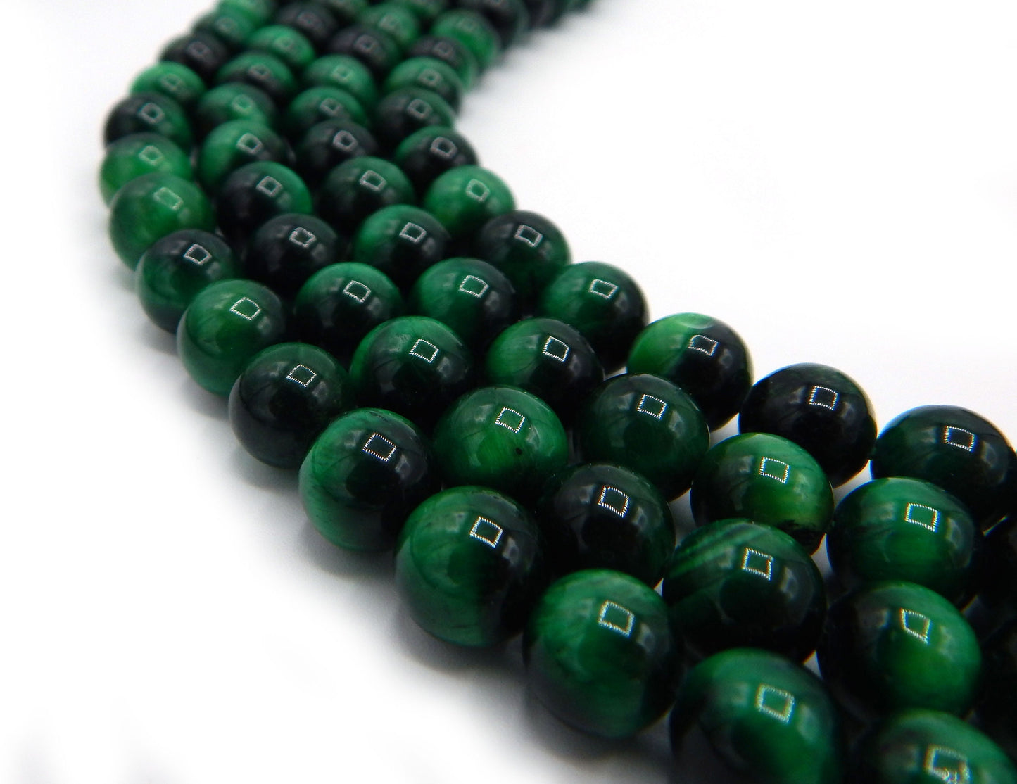 Natural Green Tiger Eye Gemstone Bead 4mm 6mm 8mm 10mm 12mm Round Beads, Gorgeous Green Color Tiger Eye Gemstone Beads, 15.5" Strand