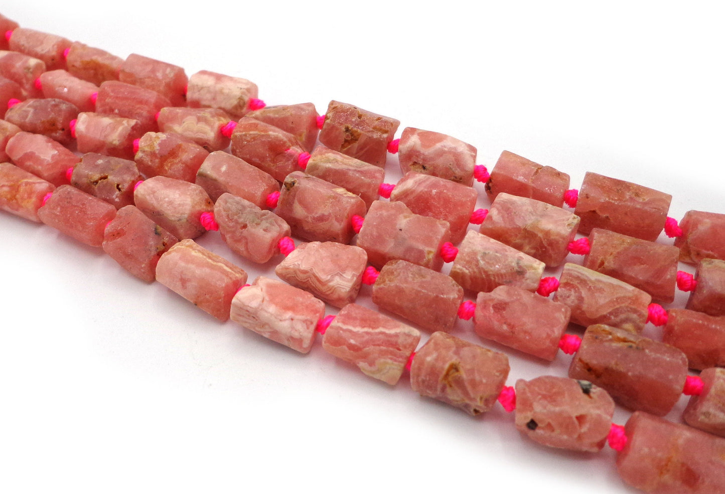 NATURAL Gemstone Rhodochrosite, Tube Shape 10x8mm, Full Strand 16" Great for making Jewelry! Not treated in anyway! AAA quality