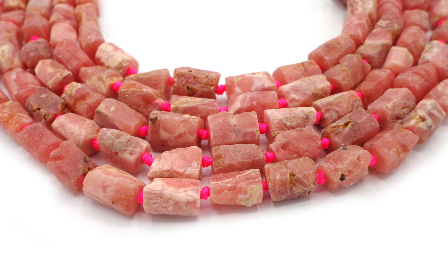 NATURAL Gemstone Rhodochrosite, Tube Shape 10x8mm, Full Strand 16" Great for making Jewelry! Not treated in anyway! AAA quality
