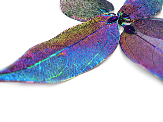 Chromatic Natural Tree Leaf Pendant, Organic Leaf Shape, Great for Jewelry making!