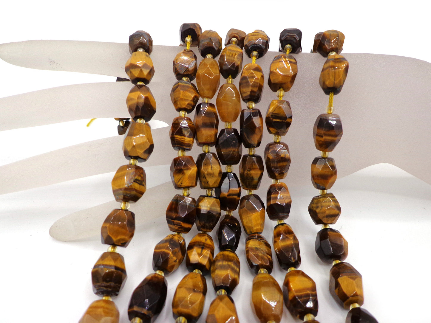 AAA+ Quality NATURAL Gemstone Tiger Eye 8mm Helix Cut Great for JEWELRY making! Not treated in anyway! Full Strand 16"