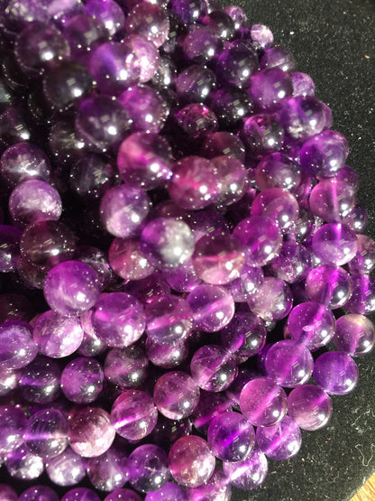 Natural Amethyst Gemstone Bead 4mm 6mm 8mm 10mm 12mm Round Bead, Beautiful Purple Amethyst Gemstone Beads