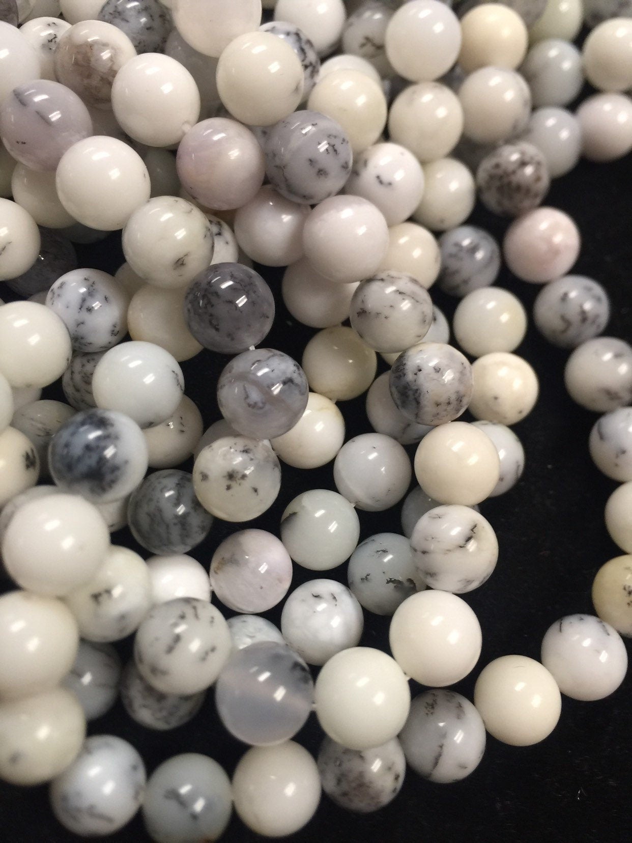 AAA Natural White Opal Gemstone Bead 6mm 8mm 10mm 12mm Round Beads