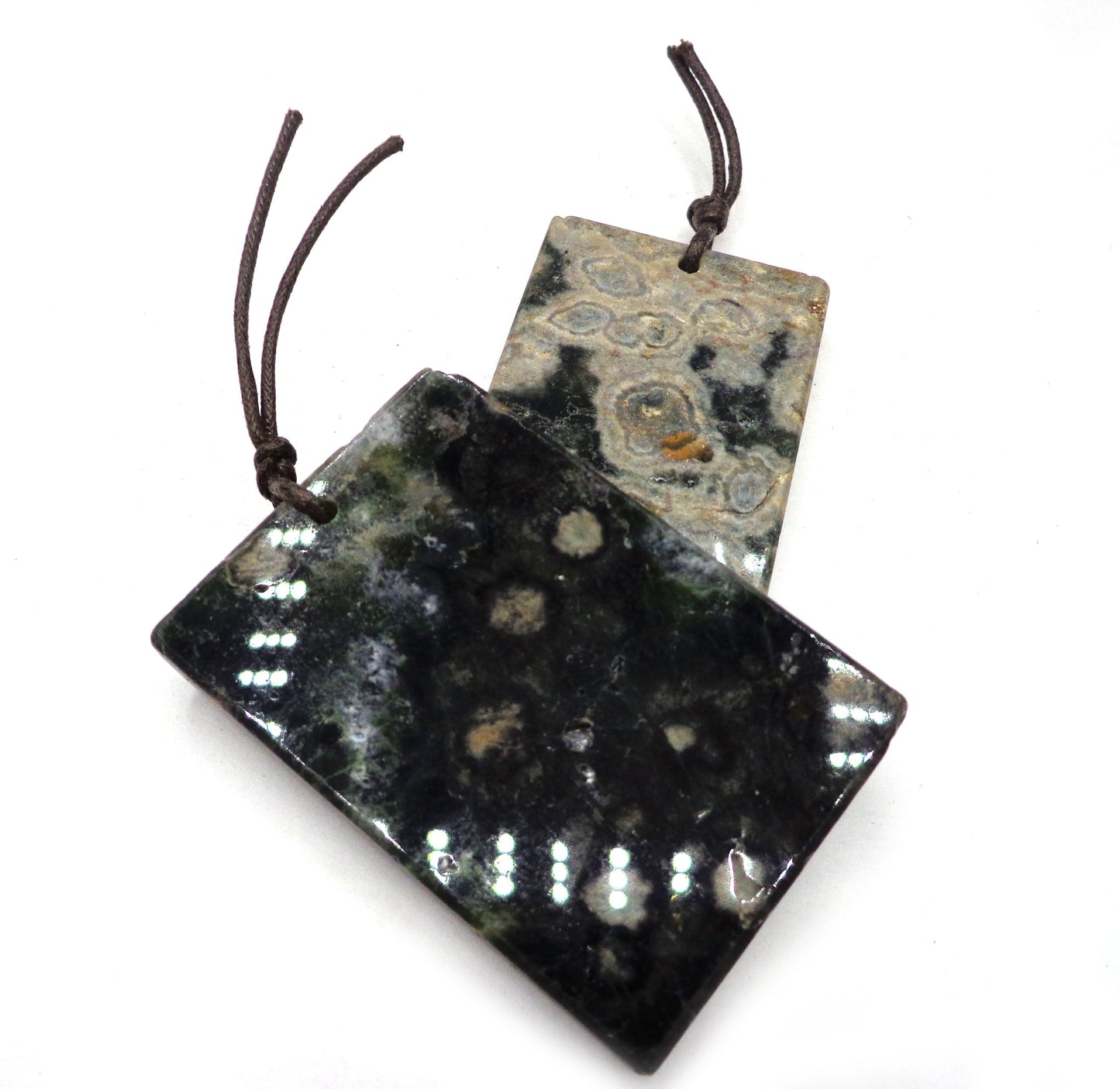 NATURAL Gemstone Ocean Jasper Pendant, Rectangle 59x40mm, 48x34mm, Great for JEWELRY making! AAA Quality!