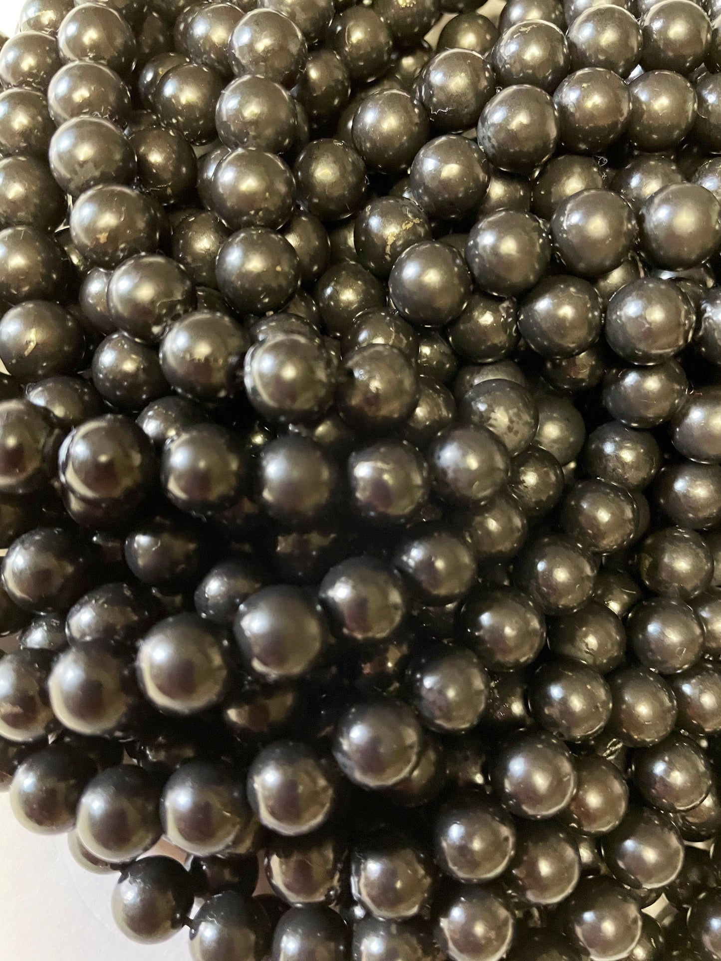 Natural Shungite Gemstone Beads 4mm 6mm 8mm 10mm 12mm Round Beads, Beautiful Natural Black Color Gemstone Bead