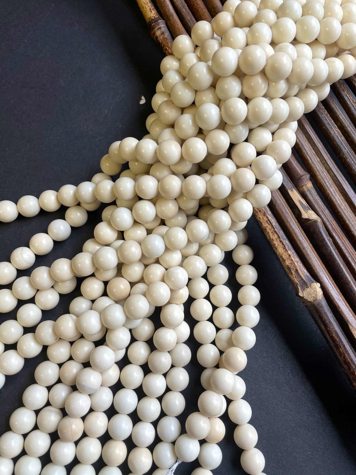 AAA Natural Bamboo Coral Bead 6mm 8mm 10mm 12mm Round Beads, Gorgeous Natural Beige Color Bamboo Coral Bead