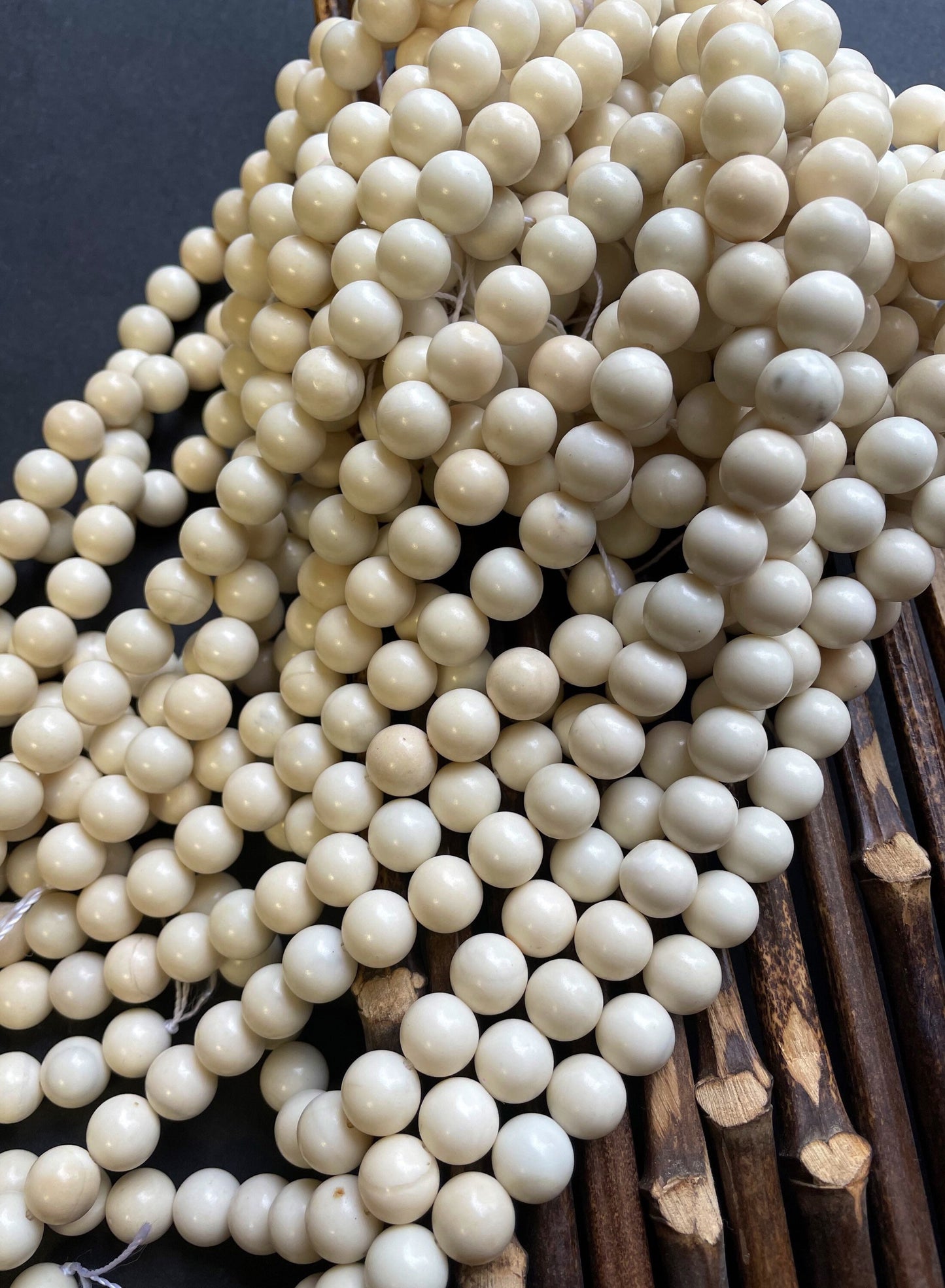AAA Natural Bamboo Coral Bead 6mm 8mm 10mm 12mm Round Beads, Gorgeous Natural Beige Color Bamboo Coral Bead