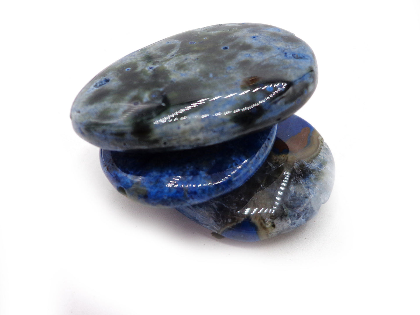 NATURAL Gemstone Ocean Jasper 43x31mm Deep Blue Color Oval Shape, Great Quality Ocean Jasper Pendant