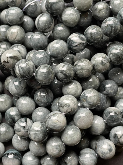 Natural Eagle Eye Gemstone Bead 4mm 6mm 8mm 10mm 12mm Round Bead, Beautiful Natural Gray Color Eagle Eye Bead