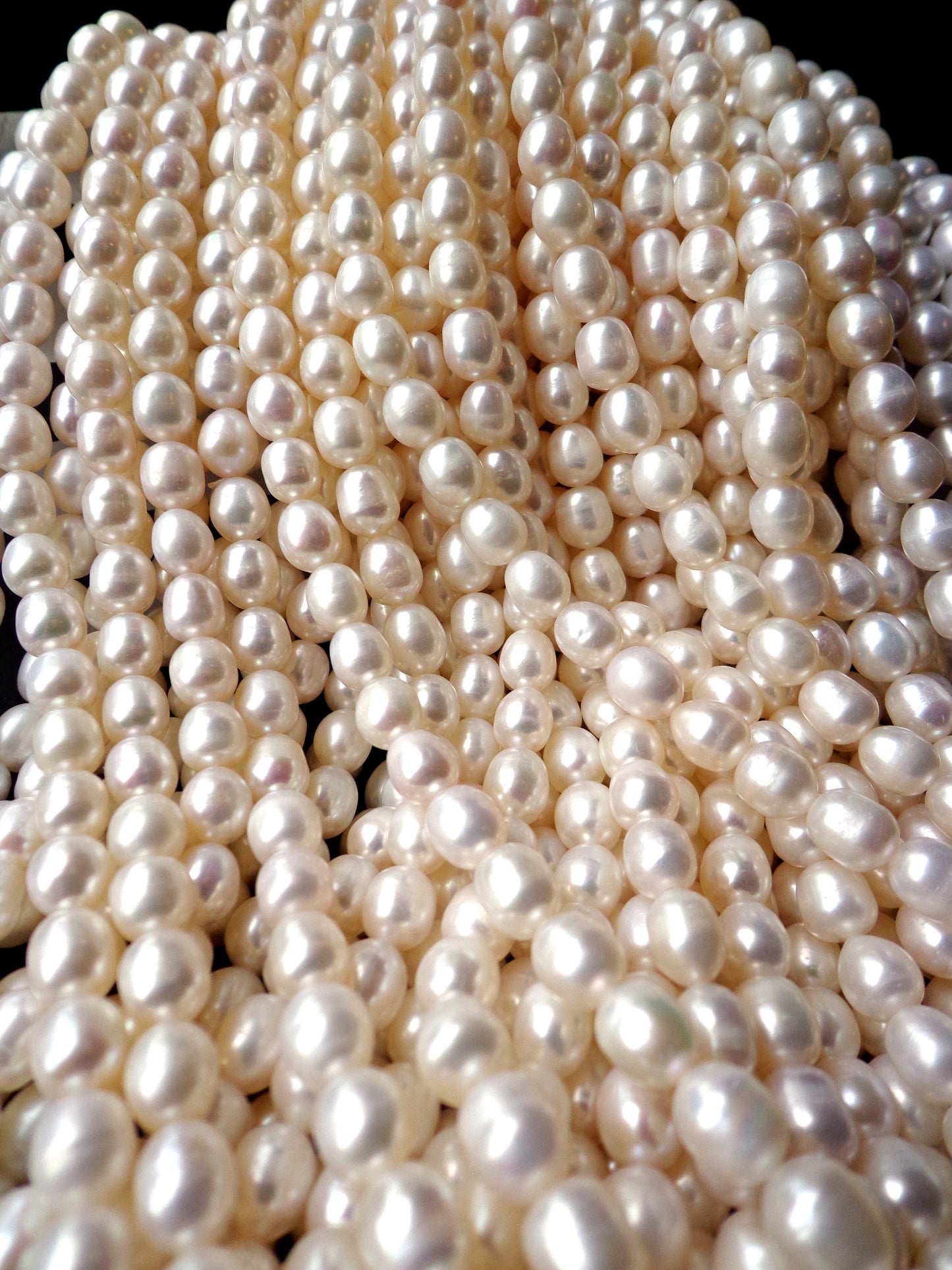AAA Natural Freshwater Pearl Beads, 6mm, 7mm, 8mm, 9mm, Rice Shape Beads, White Beads, Great Quality pearl Beads! Full strand !