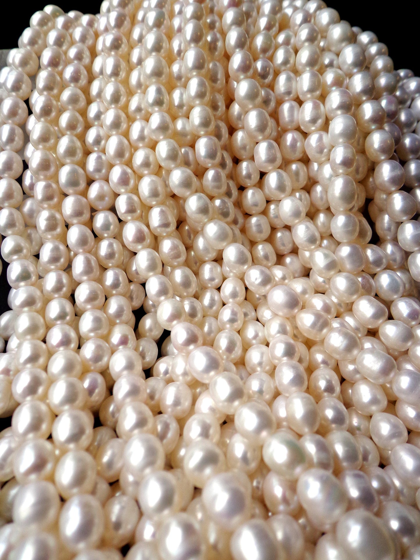 AAA Natural Freshwater Pearl Beads, 6mm, 7mm, 8mm, 9mm, Rice  Shape Beads, White Beads, Great Quality pearl Beads! Full strand !
