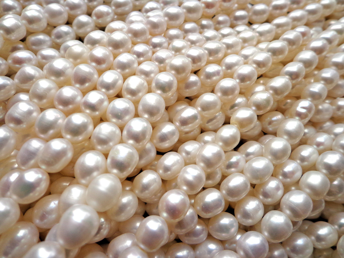 AAA Natural Freshwater Pearl Beads, 6mm, 7mm, 8mm, 9mm, Rice Shape Beads, White Beads, Great Quality pearl Beads! Full strand !