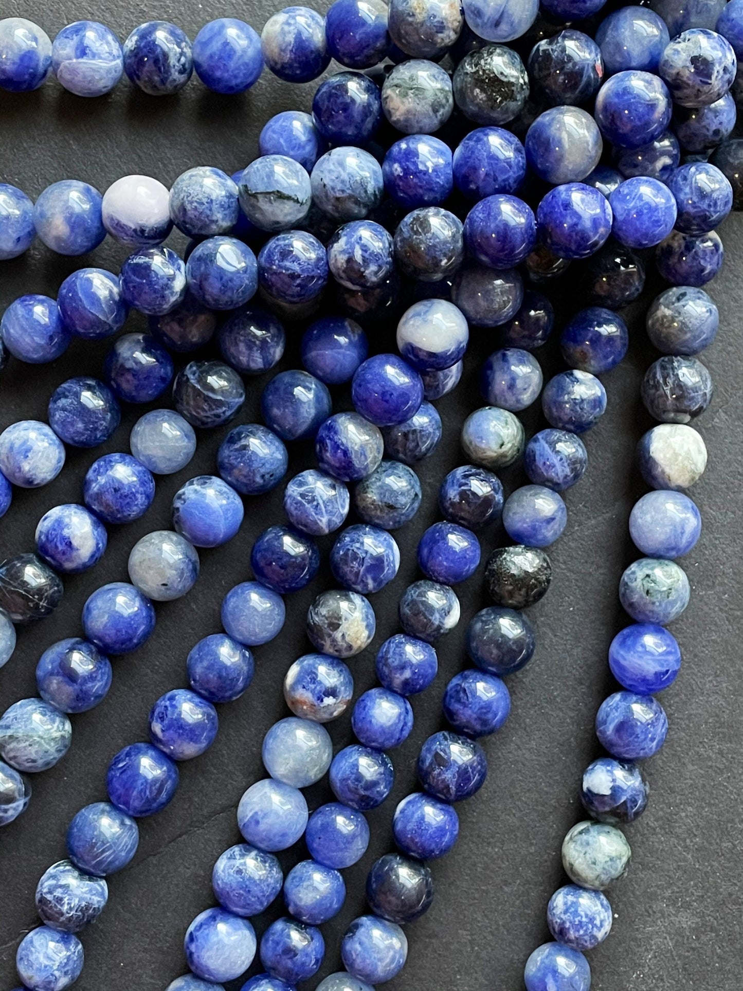 Natural Sodalite Gemstone Bead 6mm 8mm 10mm 12mm Round Bead, Beautiful Natural Blue Color Sodalite Gemstone Bead, Great Quality Beads