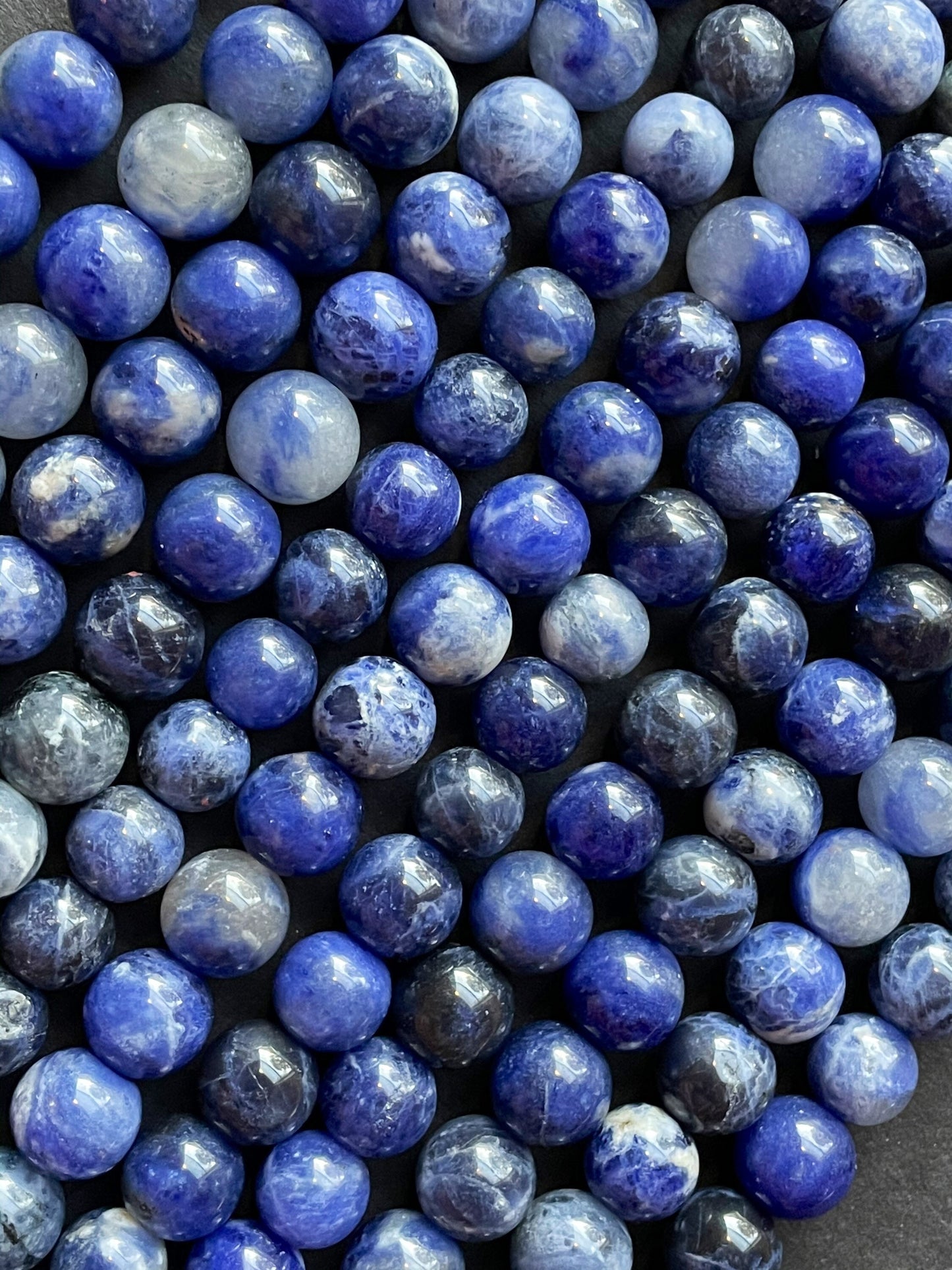 Natural Sodalite Gemstone Bead 6mm 8mm 10mm 12mm Round Bead, Beautiful Natural Blue Color Sodalite Gemstone Bead, Great Quality Beads