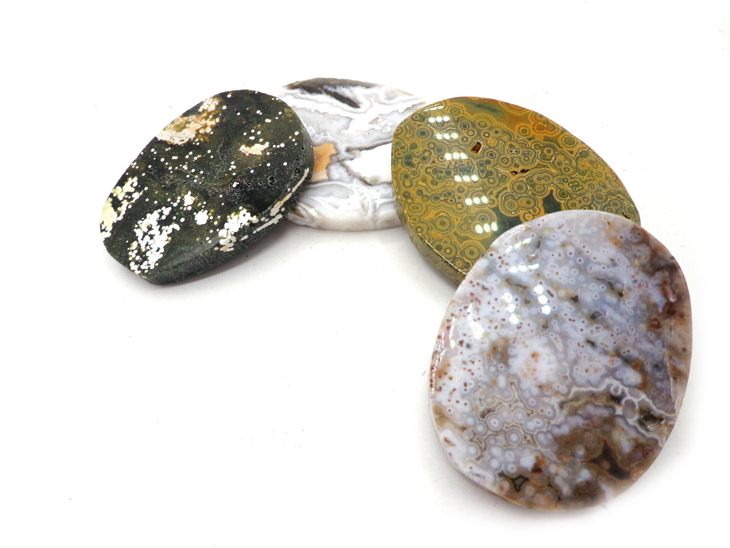 NATURAL Gemstone Ocean Jasper 53x48mm Smooth Oval Shape Pendant Great for JEWELRY making! Not treated in anyway!