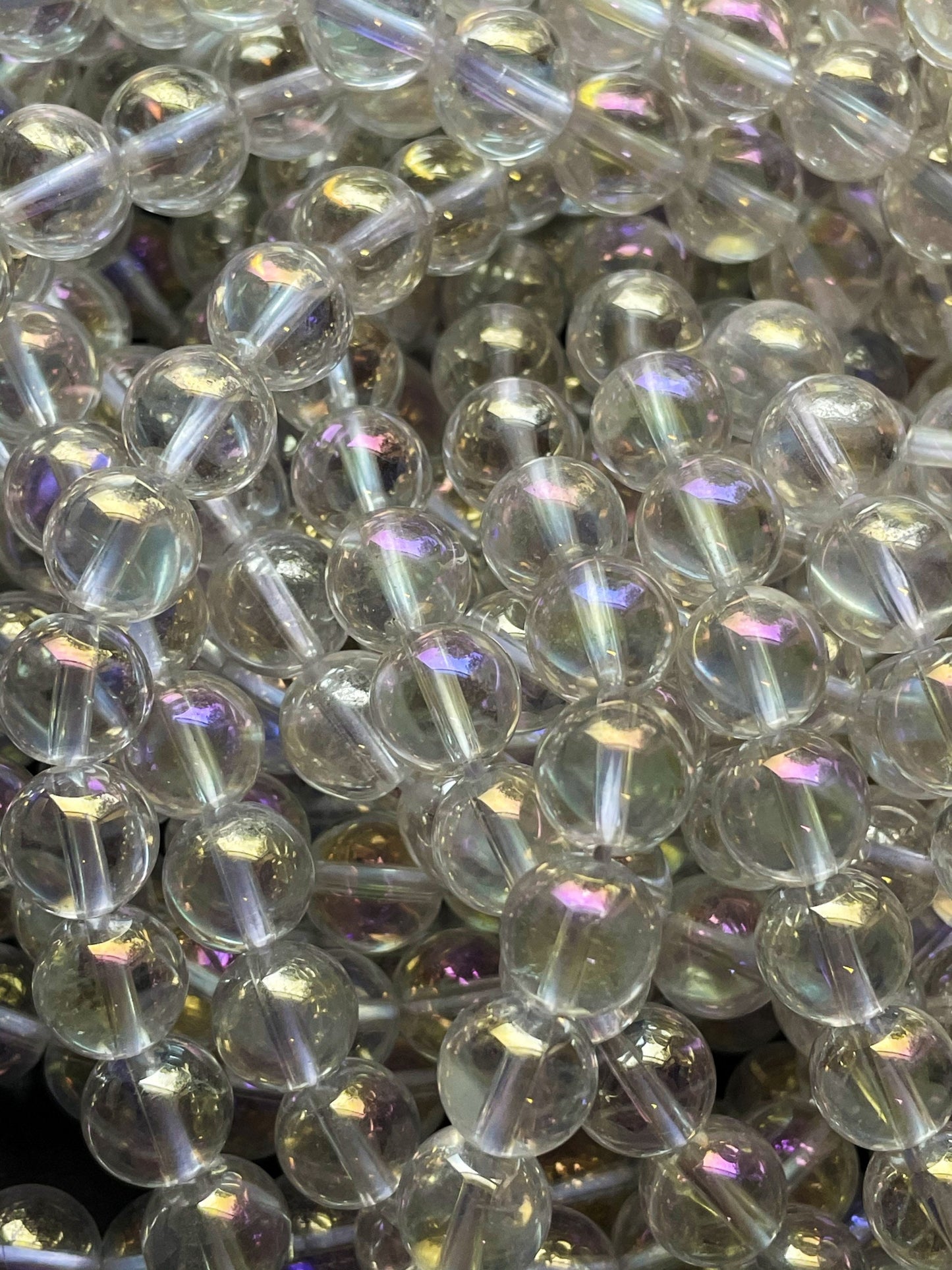 AAA Natural mystic crystal clear quartz stone bead. 6mm 8mm 10mm 12mm round bead. Gorgeous natural clear crystal quartz beads . Super clear
