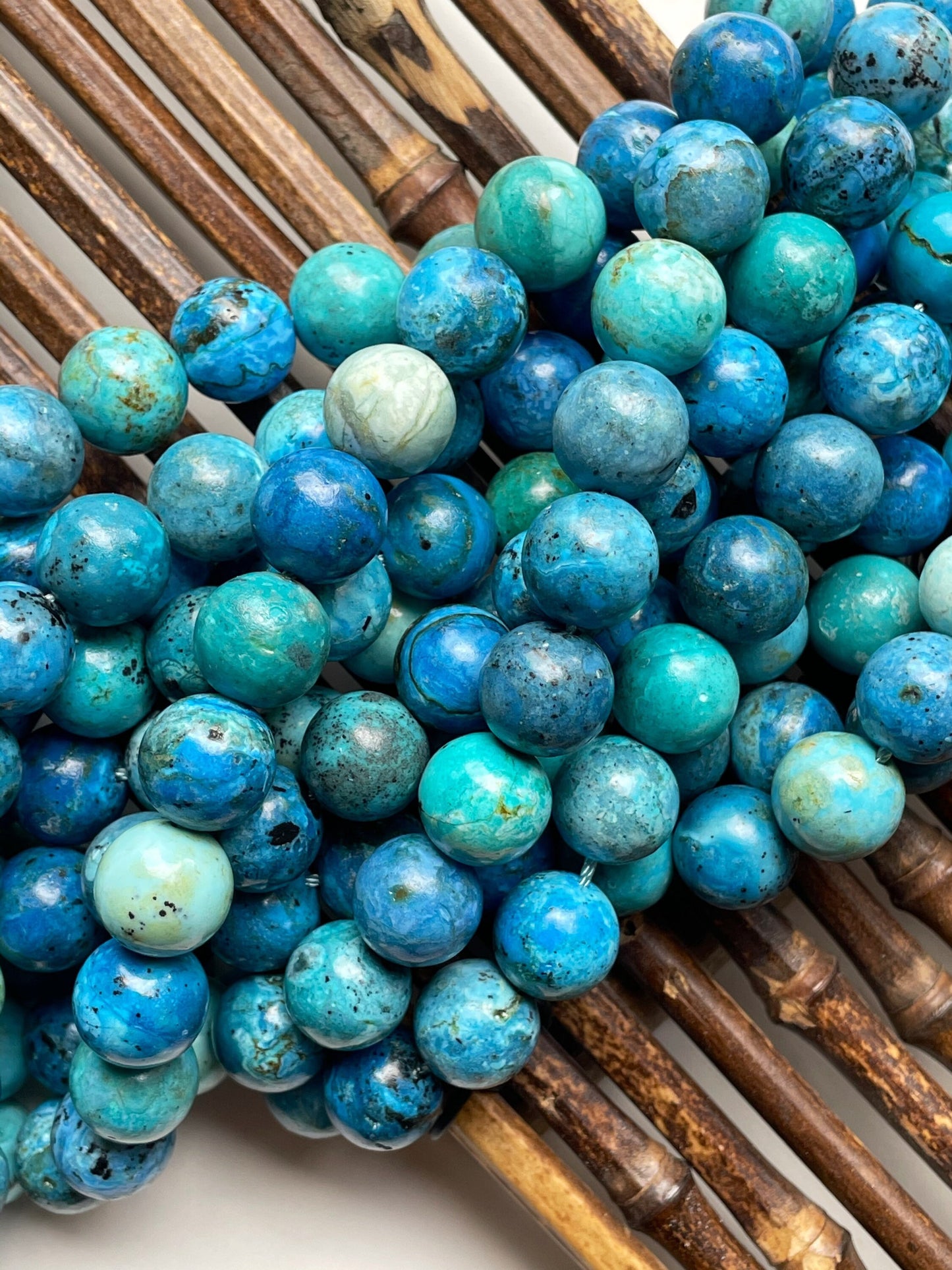 Natural Chrysocolla Gemstone Bead 6mm 8mm 10mm 12mm Round Beads, Gorgeous Blue Color Chrysocolla Gemstone Bead, Great Quality