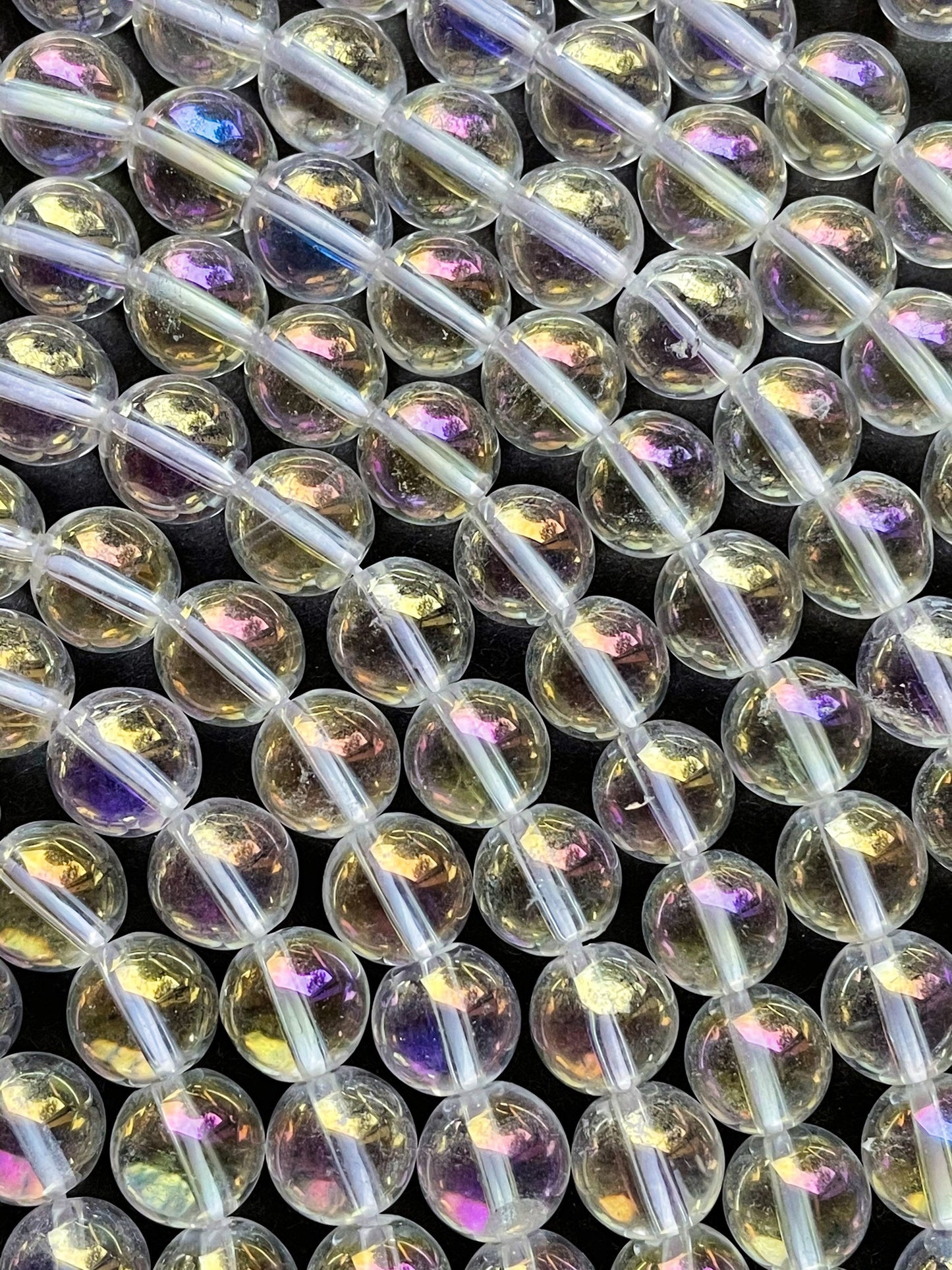 AAA Natural mystic crystal clear quartz stone bead. 6mm 8mm 10mm 12mm round bead. Gorgeous natural clear crystal quartz beads . Super clear