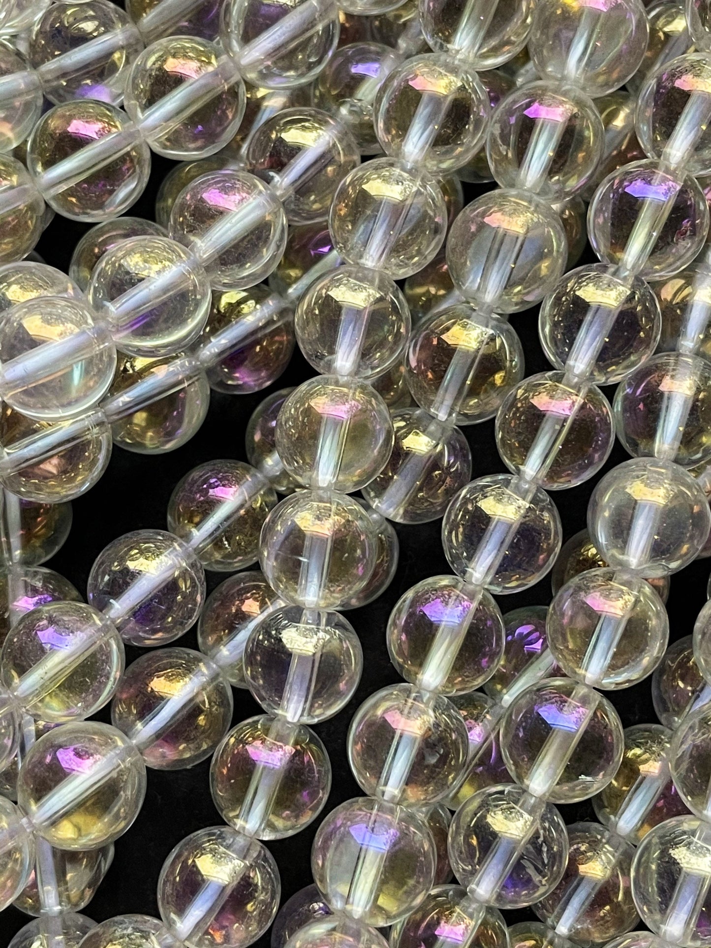 AAA Natural mystic crystal clear quartz stone bead. 6mm 8mm 10mm 12mm round bead. Gorgeous natural clear crystal quartz beads . Super clear