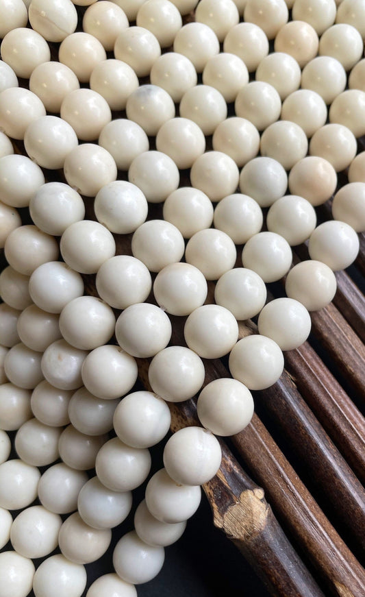 AAA Natural Bamboo Coral Bead 6mm 8mm 10mm 12mm Round Beads, Gorgeous Natural Beige Color Bamboo Coral Bead