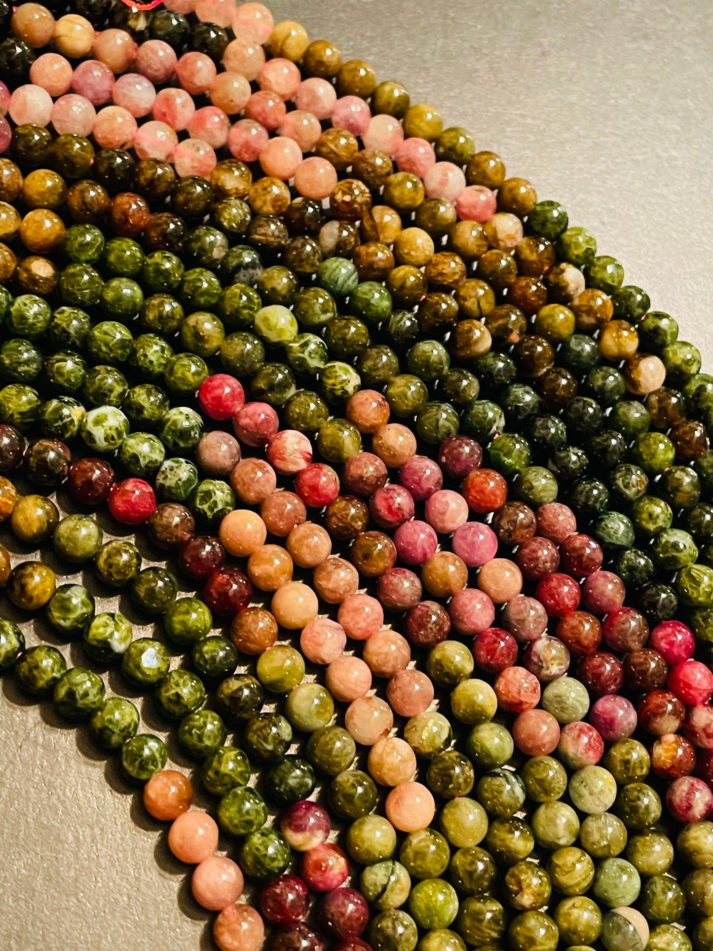 AAA Natural Tourmaline Gemstone Bead 5mm Round Beads, Gorgeous Multicolor Watermelon Tourmaline Gemstone Beads