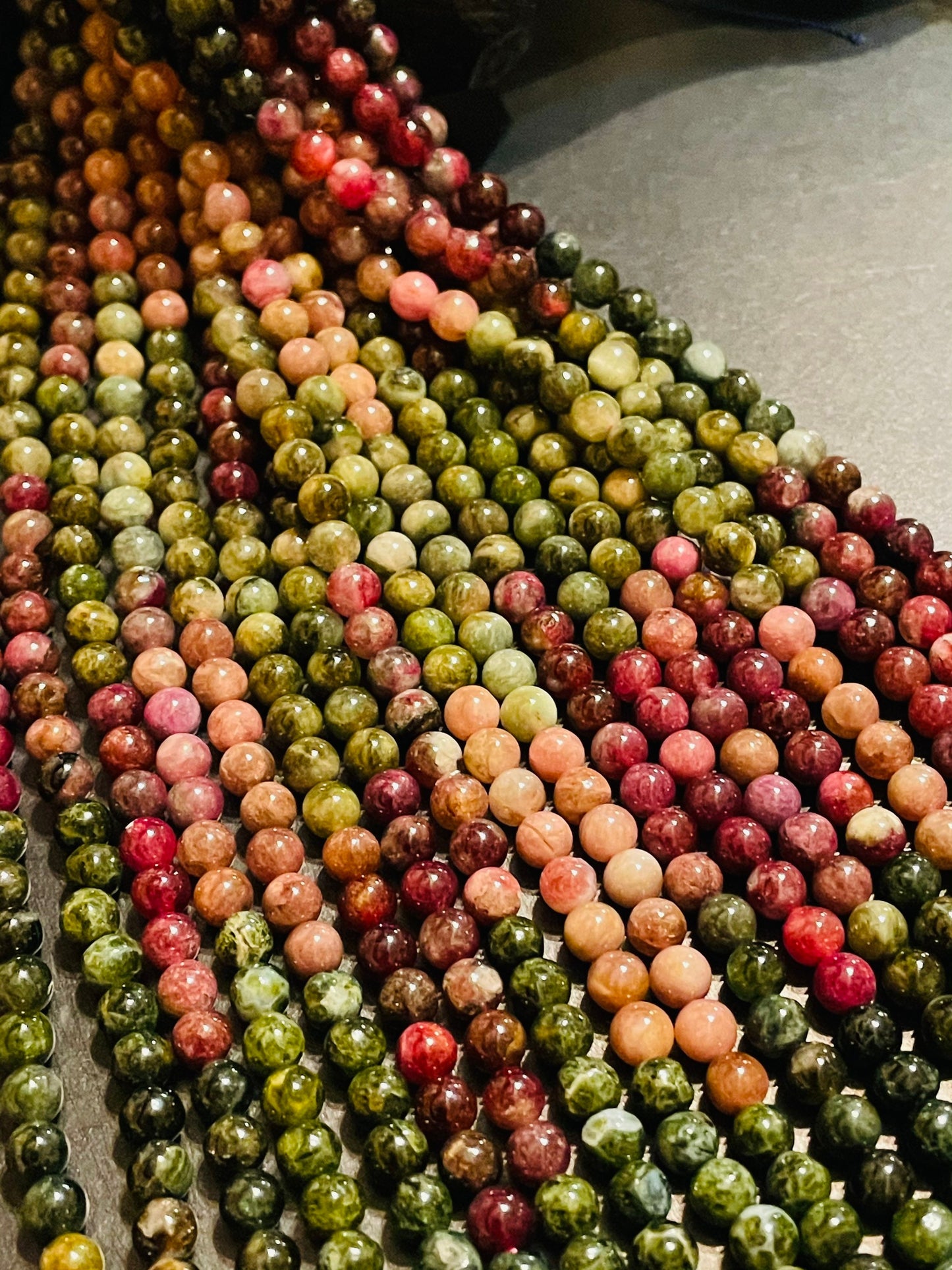 AAA Natural Tourmaline Gemstone Bead 5mm Round Beads, Gorgeous Multicolor Watermelon Tourmaline Gemstone Beads