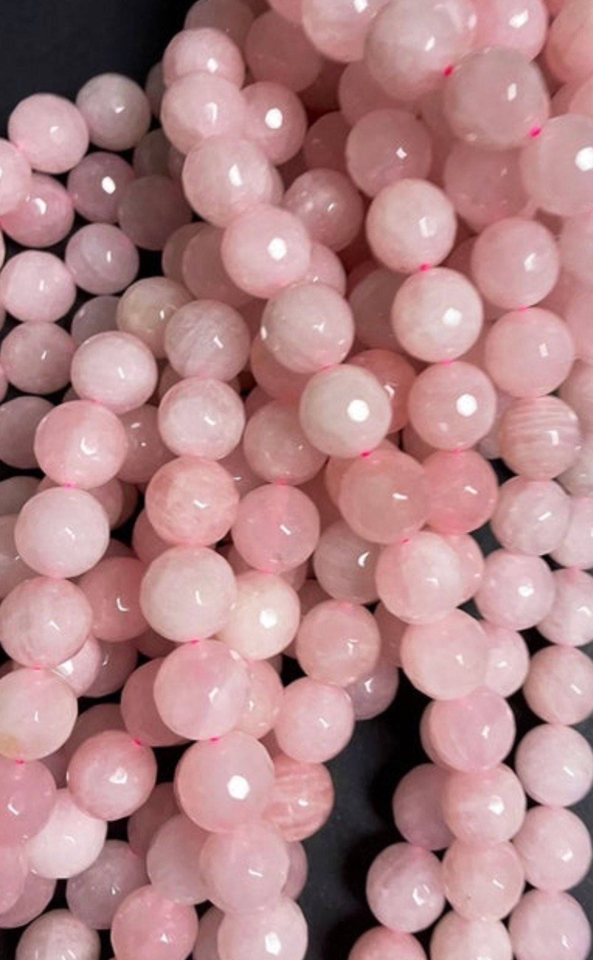 Natural Rose Quartz Gemstone Bead Faceted 4mm 6mm 8mm 10mm 12mm Round Bead, Gorgeous Natural Pink Color Rose Quartz Beads