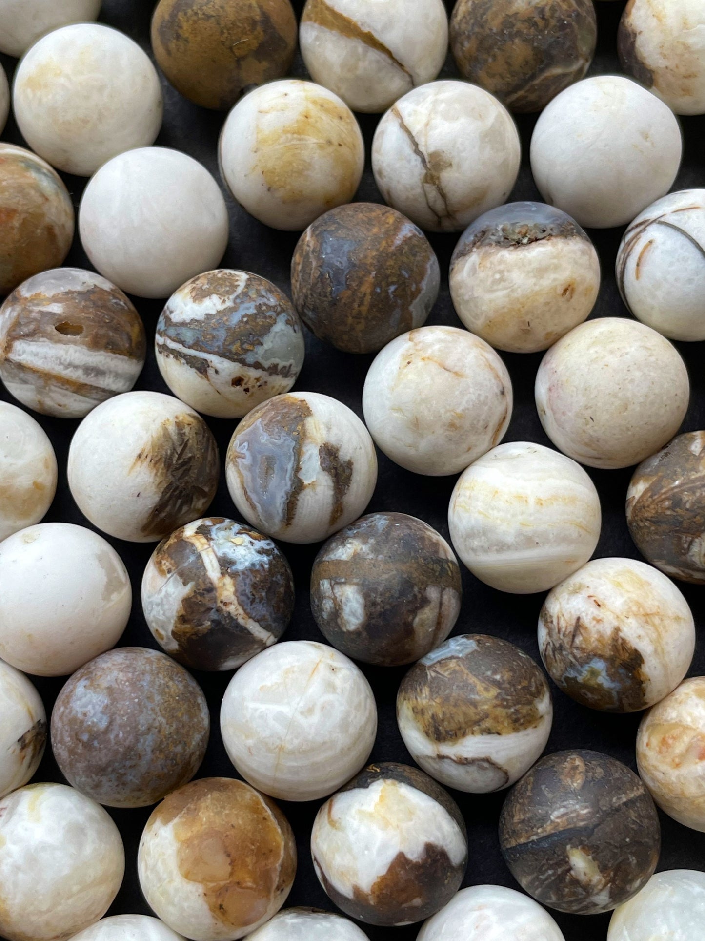 Natural Matte Zebra Jasper Gemstone Bead 6mm 8mm 10mm 12mm Round Bead, Gorgeous Brown White Color Jasper Gemstone Beads