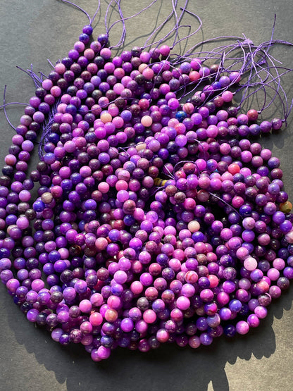 Beautiful Sugilite Gemstone Bead 8mm Round Bead, Gorgeous Purple Blue Color Sugilite Gemstone Bead