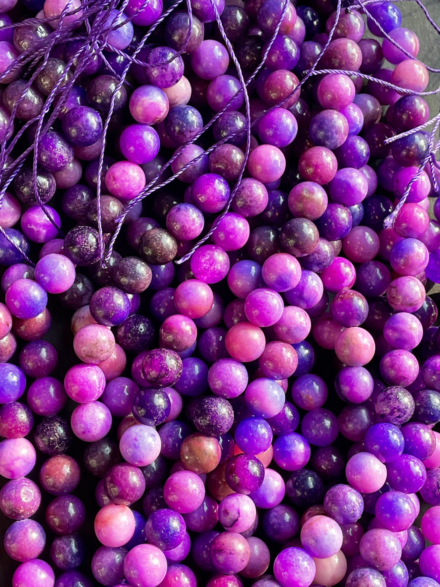 Beautiful Sugilite Gemstone Bead 8mm Round Bead, Gorgeous Purple Blue Color Sugilite Gemstone Bead