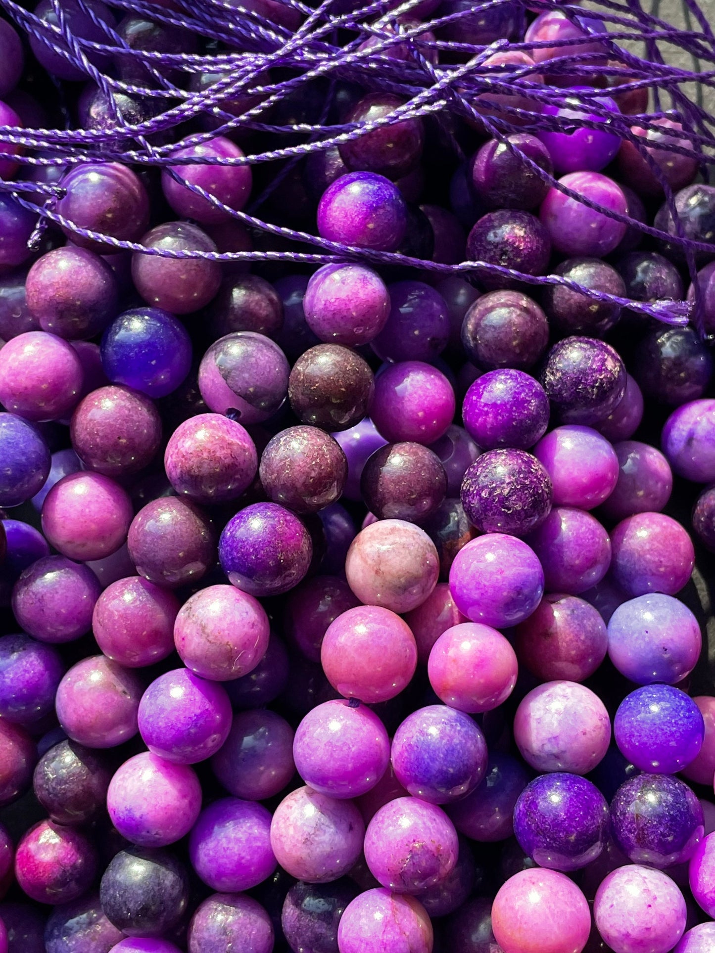 Beautiful Sugilite Gemstone Bead 8mm Round Bead, Gorgeous Purple Blue Color Sugilite Gemstone Bead