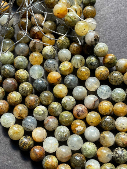 AAA Natural Silver Sunstone Gemstone Bead 6mm 8mm 10mm Round Beads, Gorgeous Silver Brown Color Sunstone Gemstone Bead