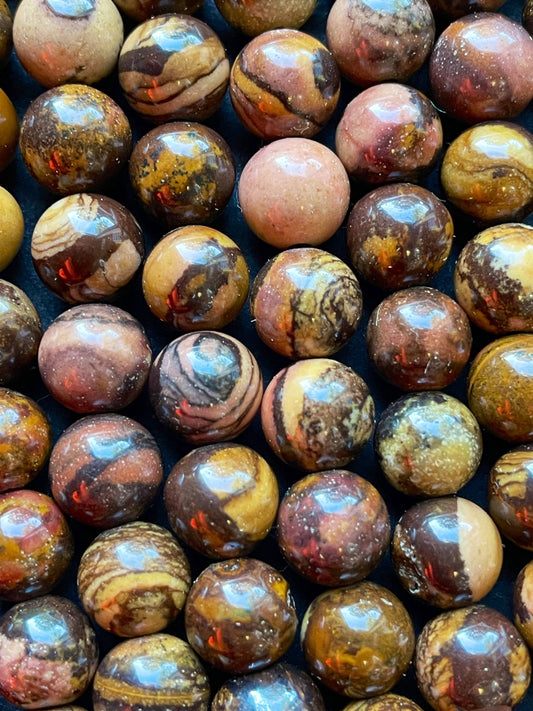 AA Natural Africa Jasper Gemstone Bead 6mm 8mm Smooth Round Bead, Gorgeous Natural Brown Color Jasper Bead