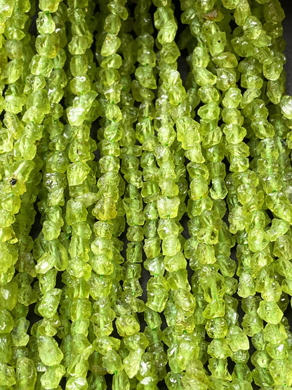 AAA Natural Peridot Gemstone Beads 5mm Freeform Nugget Shape, Beautiful Natural Green Peridot Excellent Quality