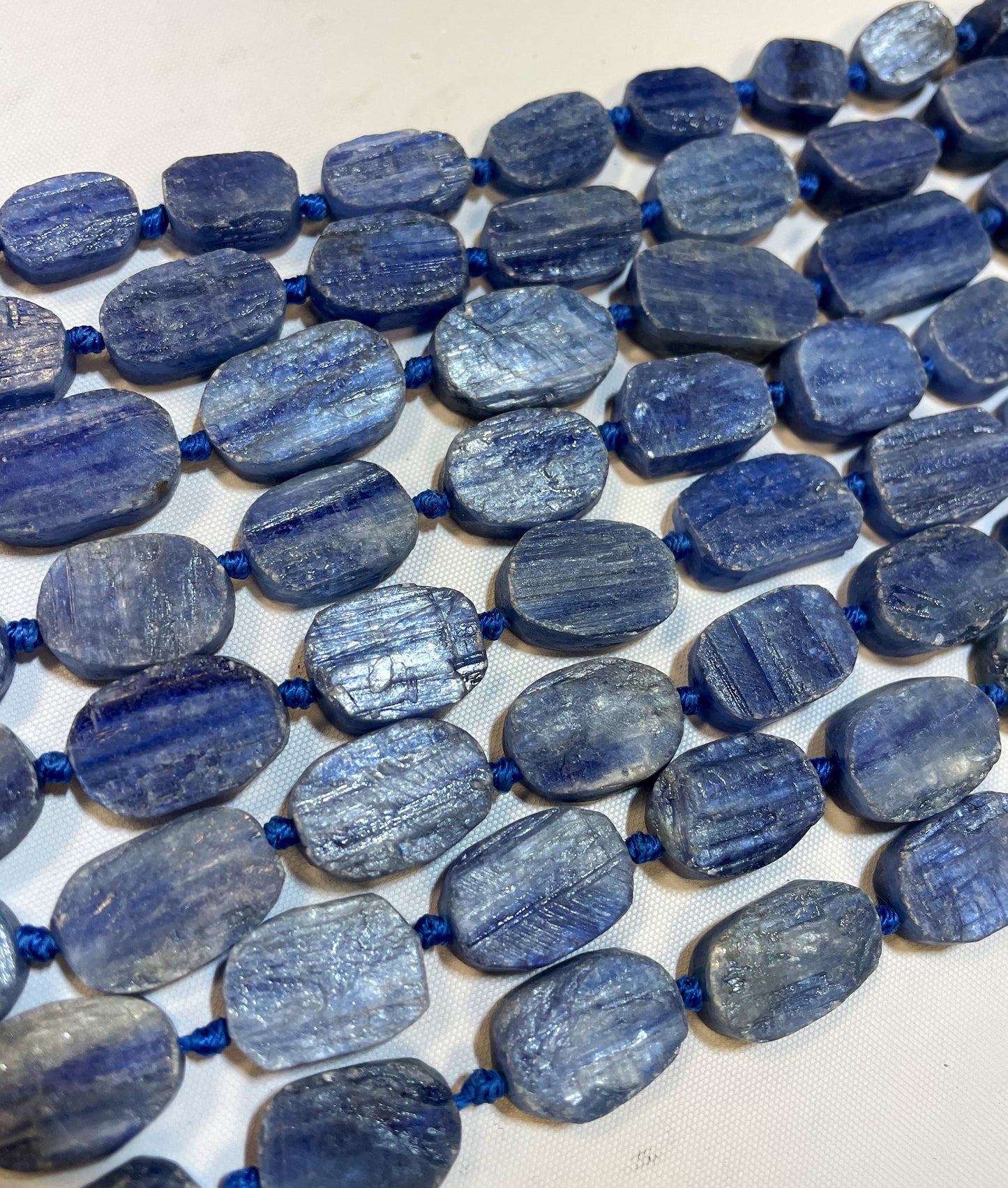Natural Kyanite Gemstone Bead 12x16mm Oval Shape, Beautiful Natural Blue Color Kyanite Gemstone Beads