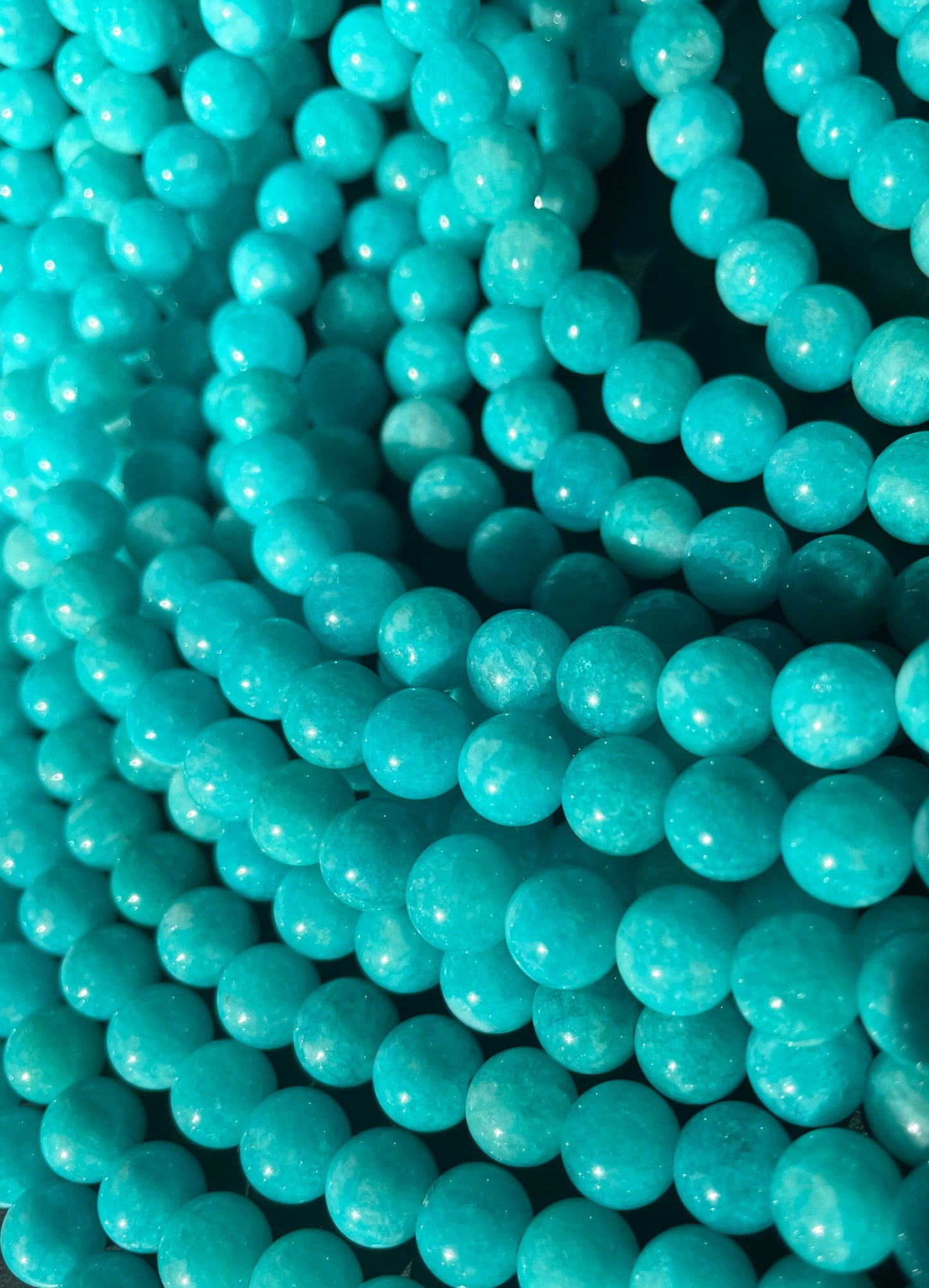 AAA Natural Amazonite Gemstone Bead 6mm 8mm 10mm Round Bead, Beautiful Natural Green Blue Amazonite Gemstone Bead