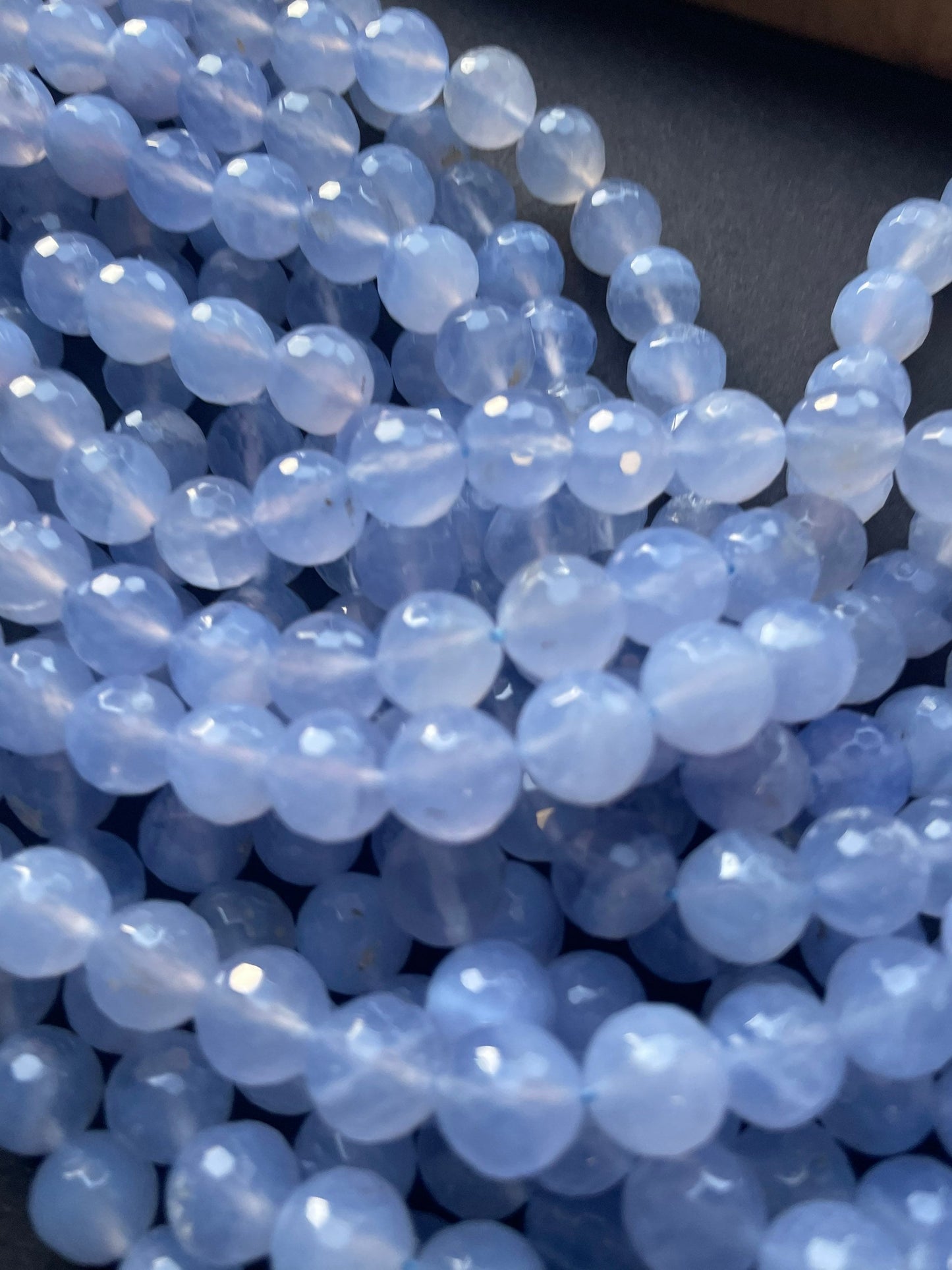 AAA Natural Blue Chalcedony Gemstone Bead 4mm 6mm 8mm 10mm 12mm Round Beads, Beautiful Natural Blue Chalcedony Gemstone Bead, Great Quality Beads