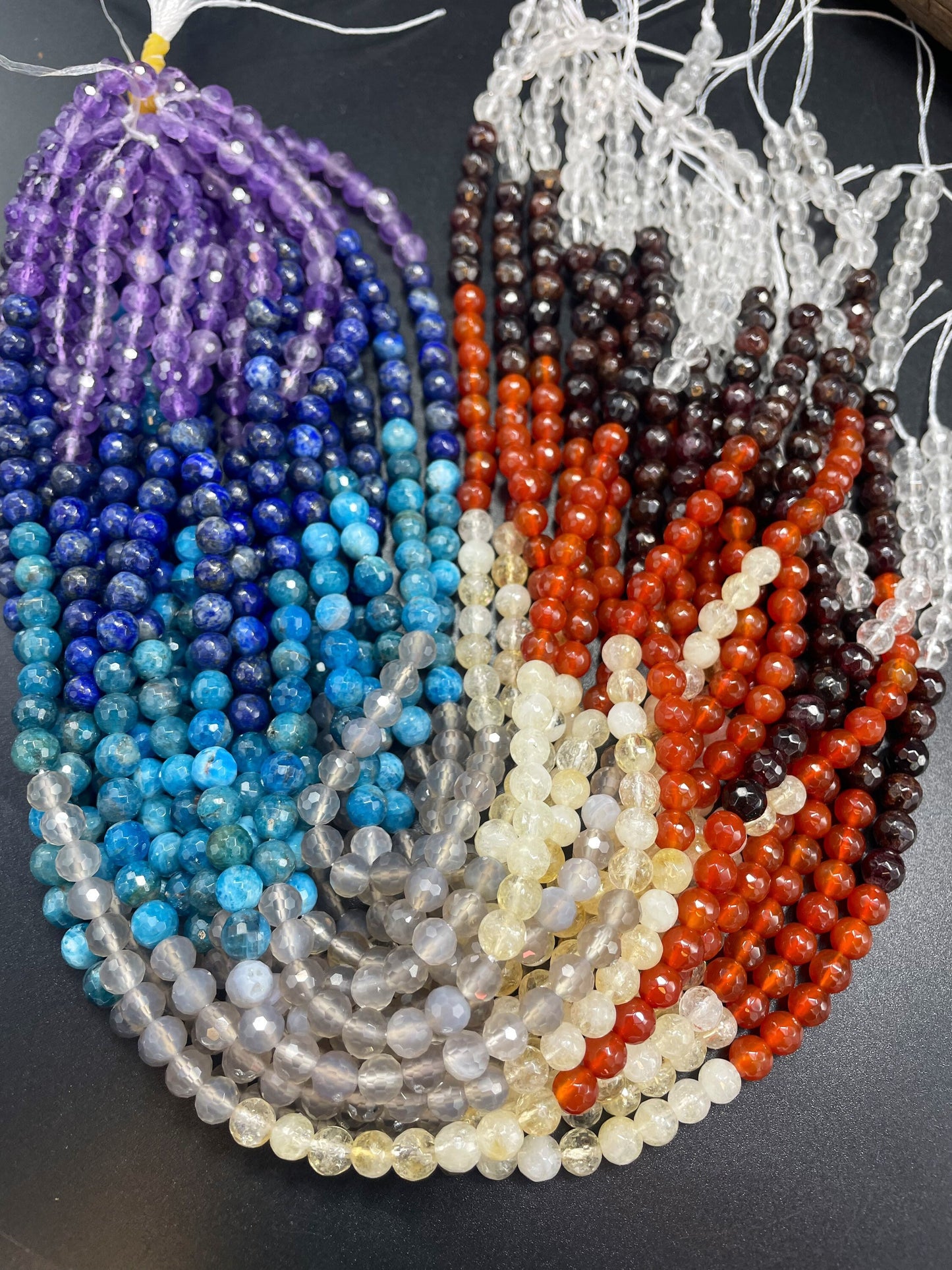 AAA Natural Chakra Gemstone Bead Faceted 4mm 6mm 8mm 10mm 12mm Round Bead, Beautiful Multicolor Gemstone Beads