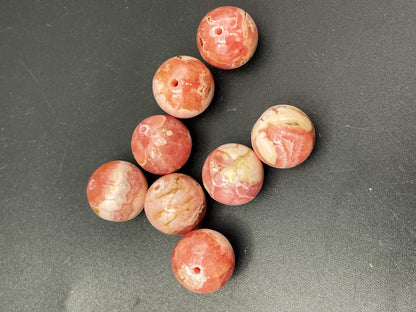 AAA Natural Rhodochrosite Gemstone Bead 12mm Round Bead, Gorgeous Natural Pink Color LOOSE Rhodochrosite Gemstone Beads, LOOSE Beads