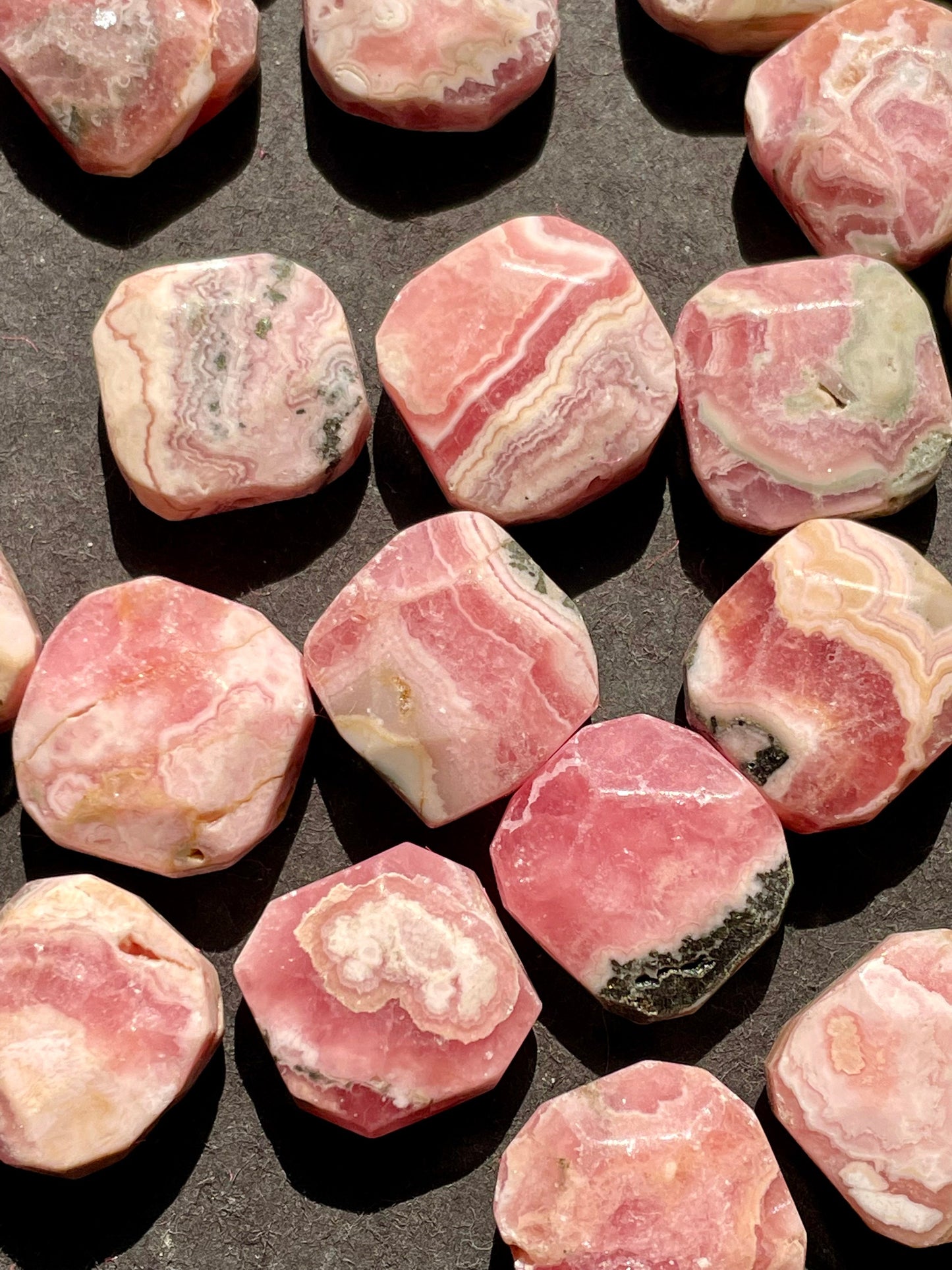 AA Natural Rhodochrosite Gemstone Bead Faceted 14x16mm Rectangle Shape, Gorgeous Natural Pink Color LOOSE Rhodochrosite Gemstone Beads, LOOSE Beads