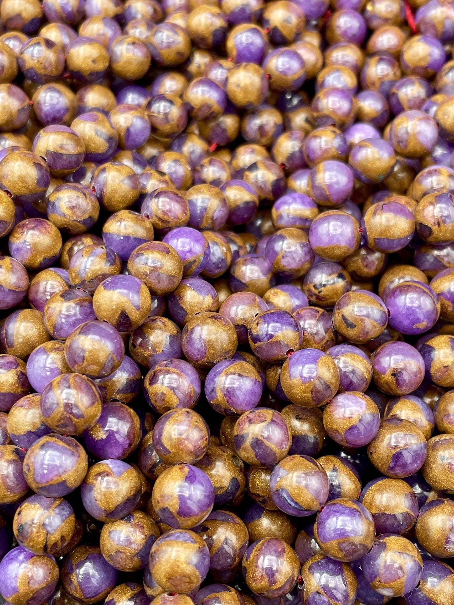 Beautiful Impression Jasper Bead. 6mm 8mm 12mm Round Bead. Beautiful Copper Purple Color Jasper. High Quality Beads! 15.5" Strand.