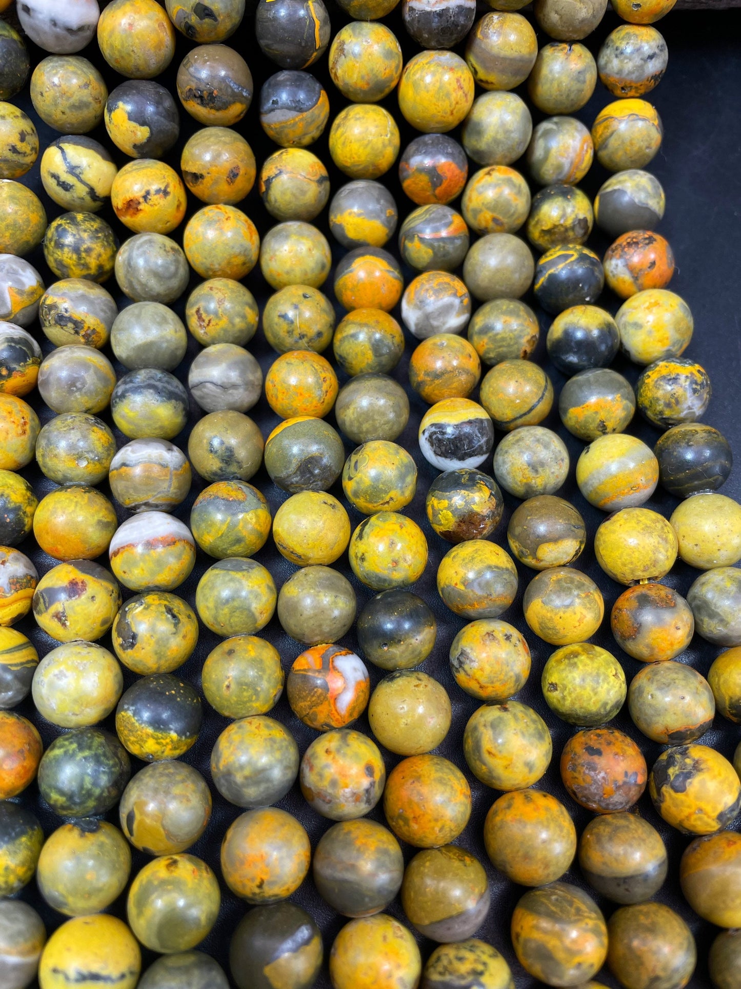 AAA Natural Bumblebee Jasper Gemstone Bead 6mm 8mm 10mm Round Beads, Beautiful Natural Yellow Brown Color, High Quality Bumblebee Jasper Beads