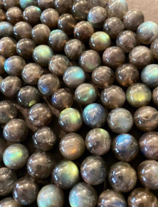 AAA Natural Labradorite Gemstone Bead 4mm 5mm 6mm 7mm 8mm 9mm 10mm 11mm 12mm Round Bead, Gorgeous Rainbow Flash Labradorite