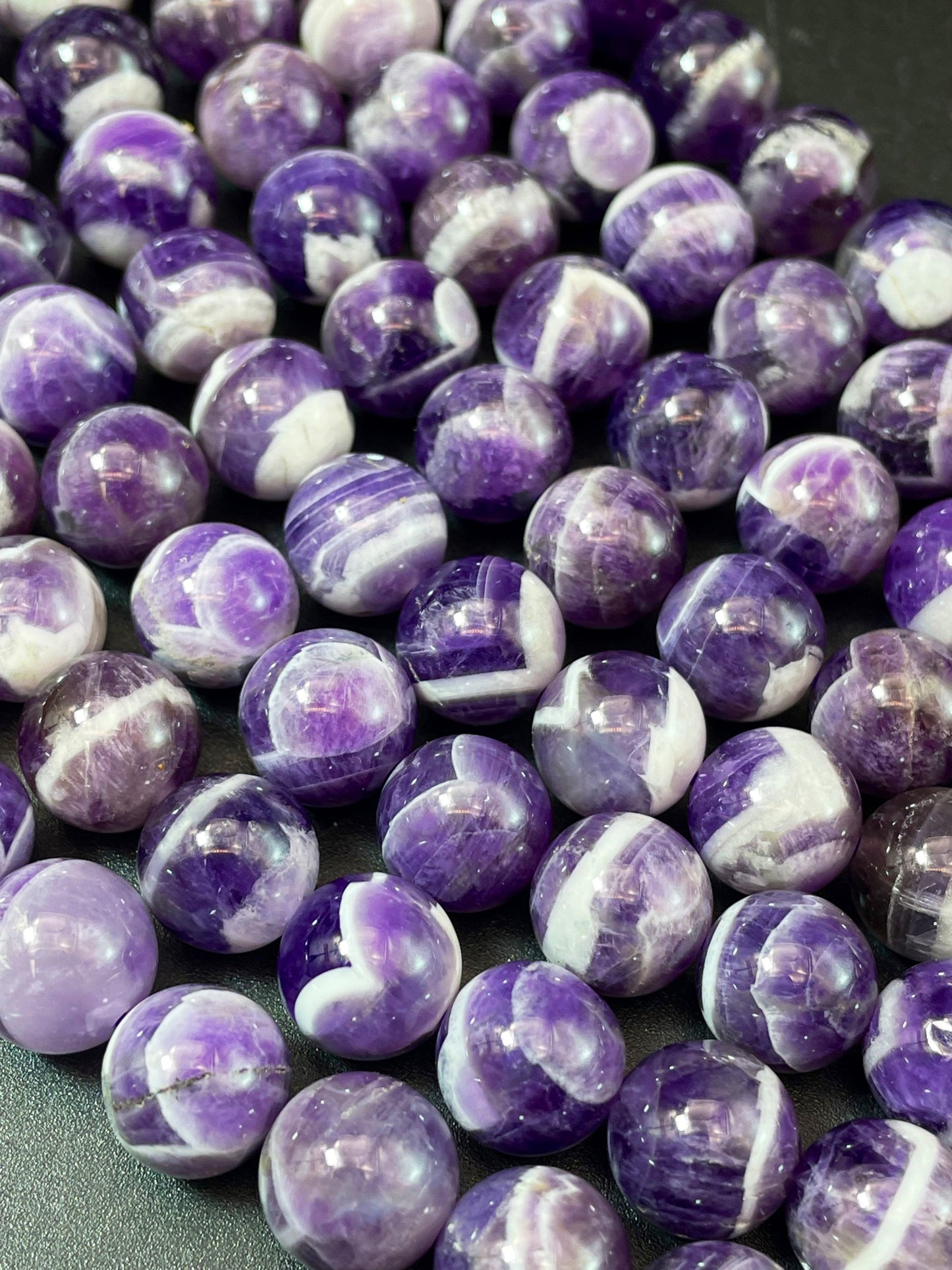 AAA Natural Flower Amethyst Gemstone Bead 6mm 8mm 10mm 12mm Round Beads, Gorgeous Natural Purple Color Amethyst Gemstone Beads