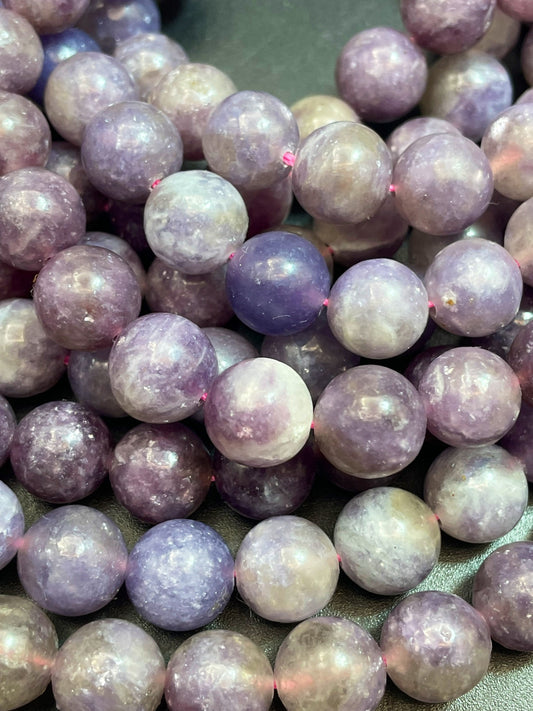 Natural Purple Tourmaline Gemstone Bead 6mm 8mm 10mm Round Beads, Beautiful Lavender Purple Color Tourmaline Gemstone Bead