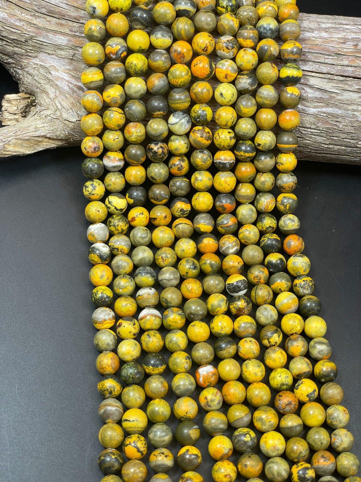 AAA Natural Bumblebee Jasper Gemstone Bead 6mm 8mm 10mm Round Beads, Beautiful Natural Yellow Brown Color, High Quality Bumblebee Jasper Beads