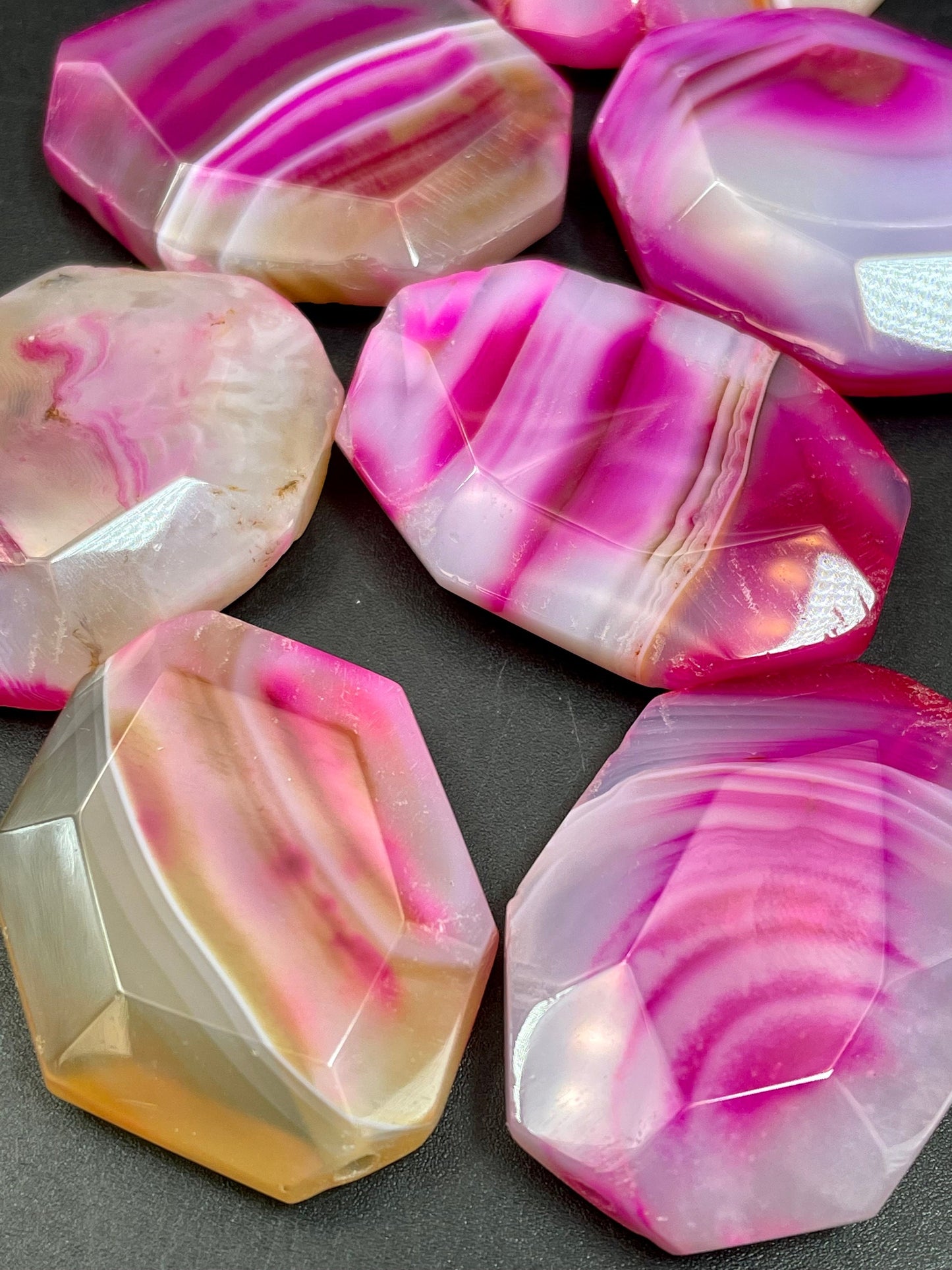 AAA Natural Botswana Agate Gemstone Bead Faceted 24x34mm Octagon Oval Shape, Gorgeous Pink Color Botswana Agate LOOSE BEADS