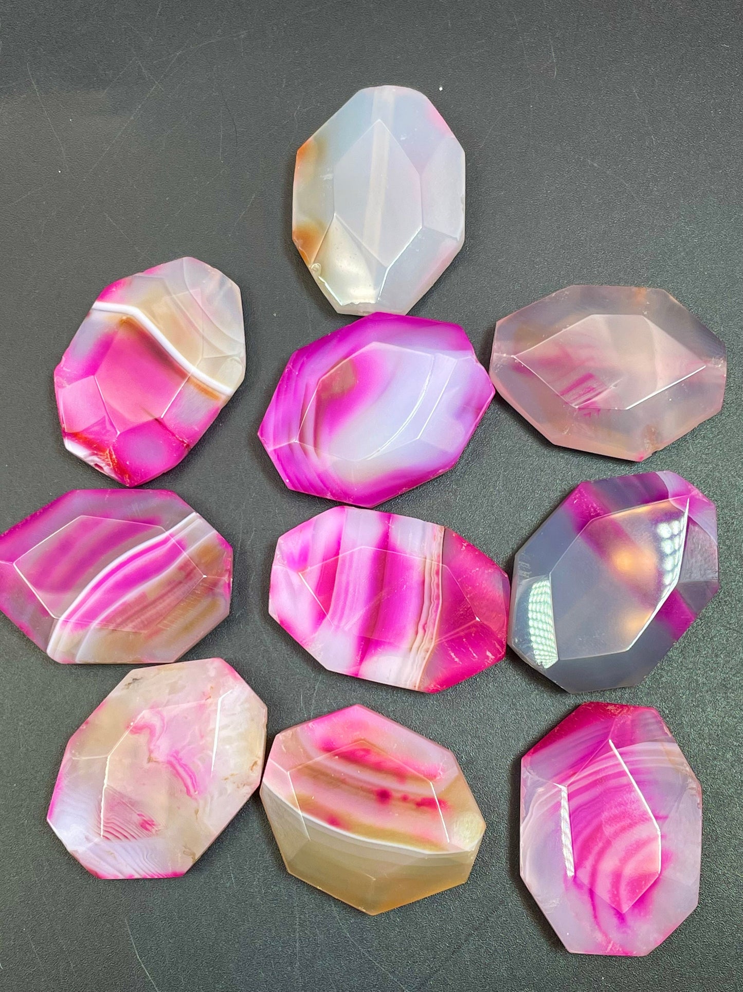 AAA Natural Botswana Agate Gemstone Bead Faceted 24x34mm Octagon Oval Shape, Gorgeous Pink Color Botswana Agate LOOSE BEADS