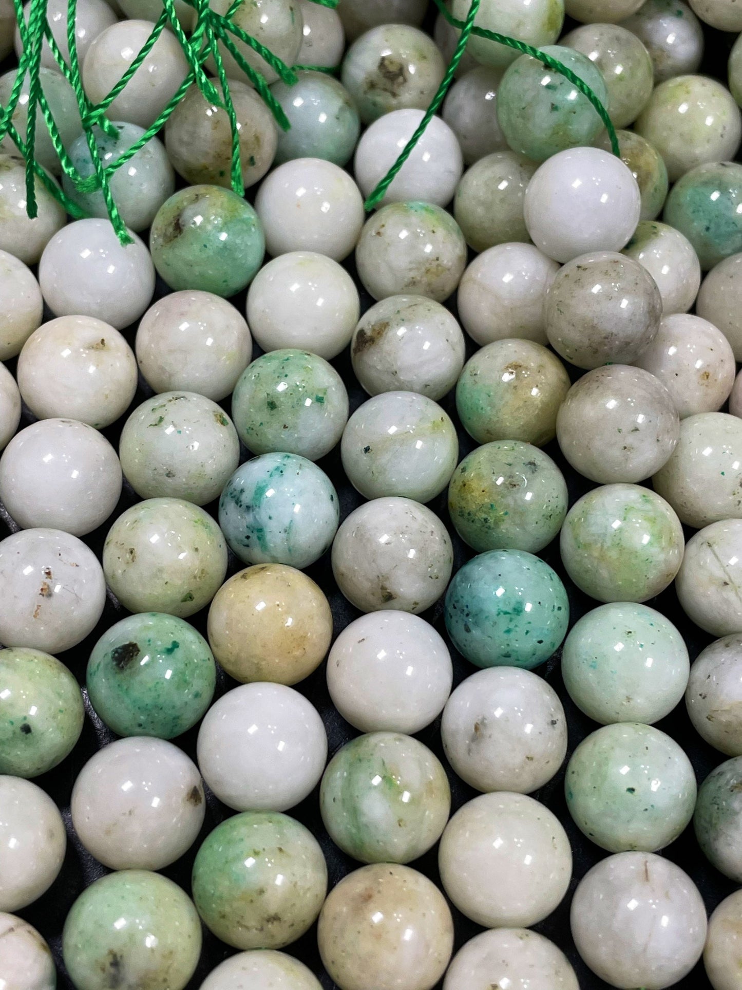 AAA Natural Mariposite Gemstone Bead 6mm 8mm 10mm Round Bead, Gorgeous Natural Light Green White Color Gemstone Beads