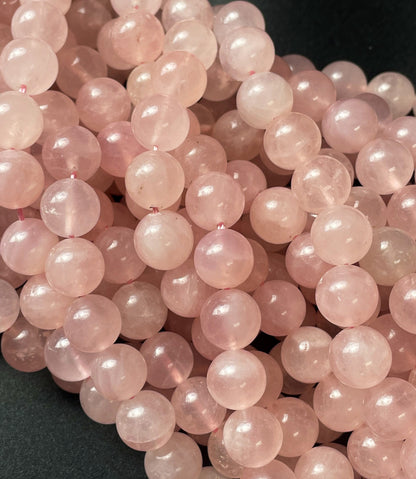 AAA Rose Quartz Gemstone Bead 6mm 8mm 10mm 12mm Round Beads, Gorgeous Natural Light Pink Rose Quartz, Excellent HIGH Quality Rose Quartz